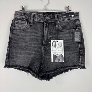 Kendall & Kylie Women's Black The Drifter High Rise Jean Shorts Size 28 NEW